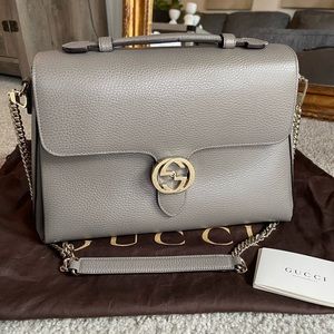 GUCCI INTERLOCKING TOP HANDLE BAG